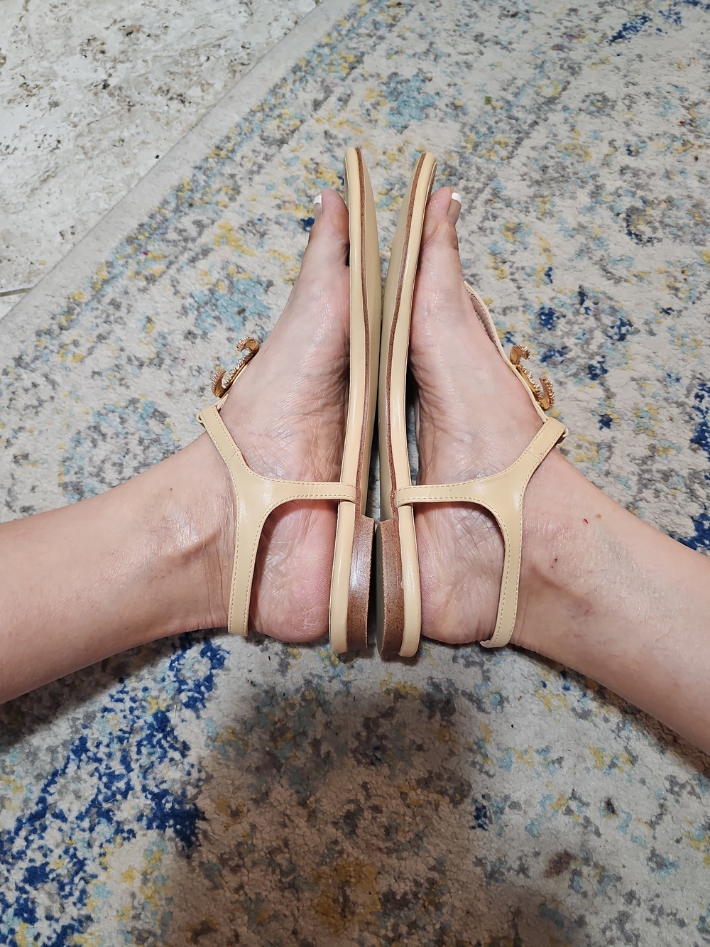 Designer Flat Sandals Size 41/ US9.5 - Picture 4 of 8